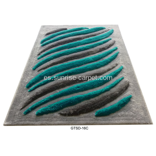 Elastic &amp; Silk Shaggy Alfombra de diseño 3D